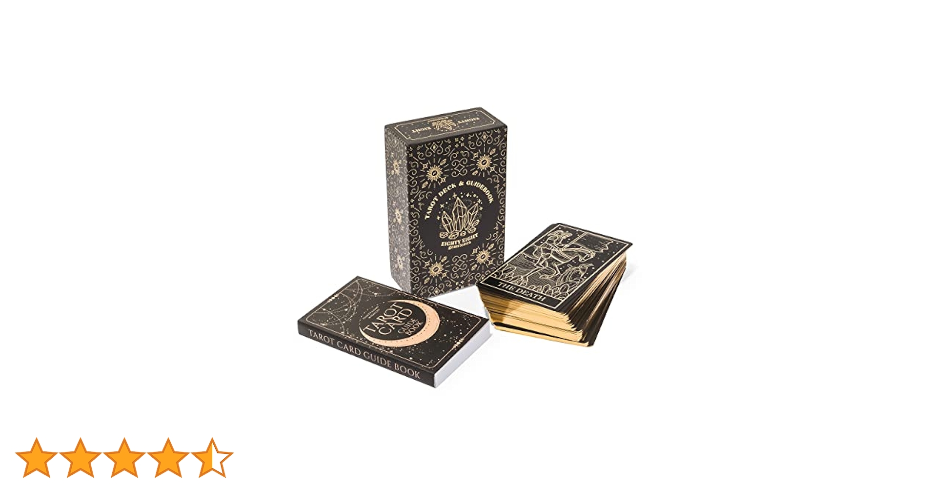 Amazon.co.jp: 神秘的な金箔と黒のタロットカード 初心者